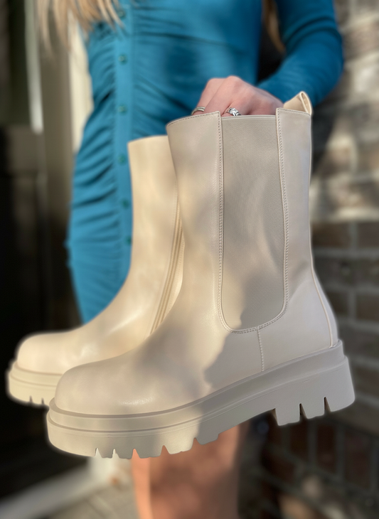 Chelsea Botas Beige