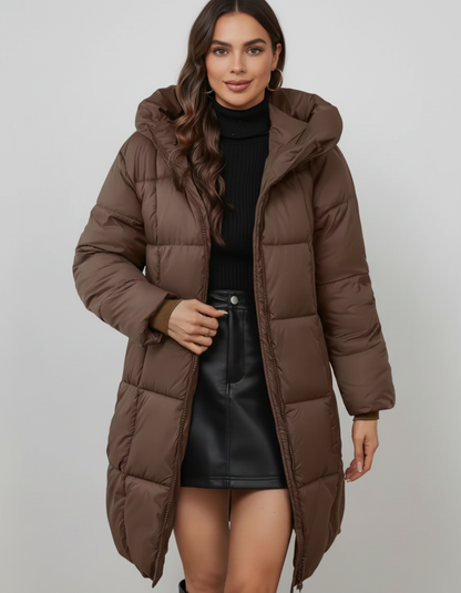 Camilla Abrigo Ligero y Elegante de Invierno con Capucha