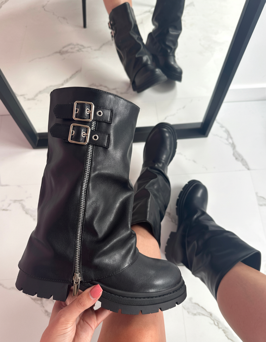 Botas Olaya Cubiertas con Cremallera