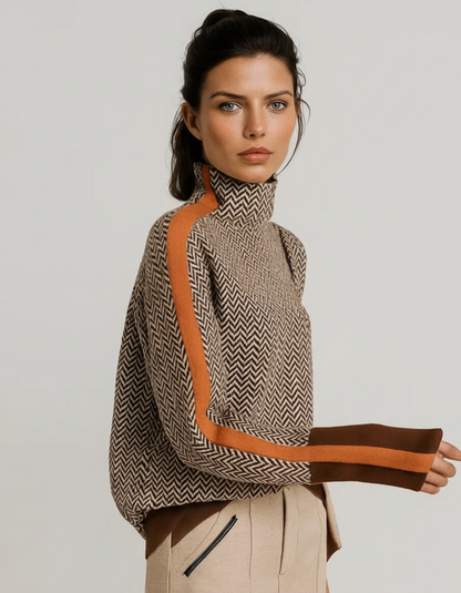 Martina Jersey Cálido de Cuello Alto