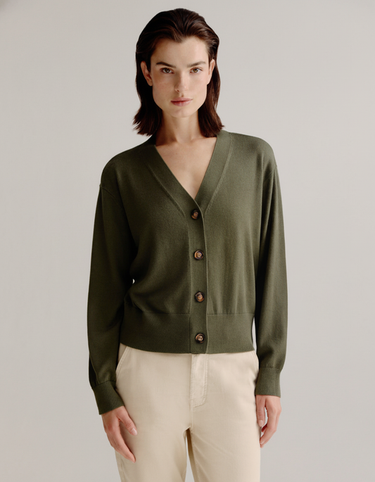 Sara Cardigan Verde Oliva