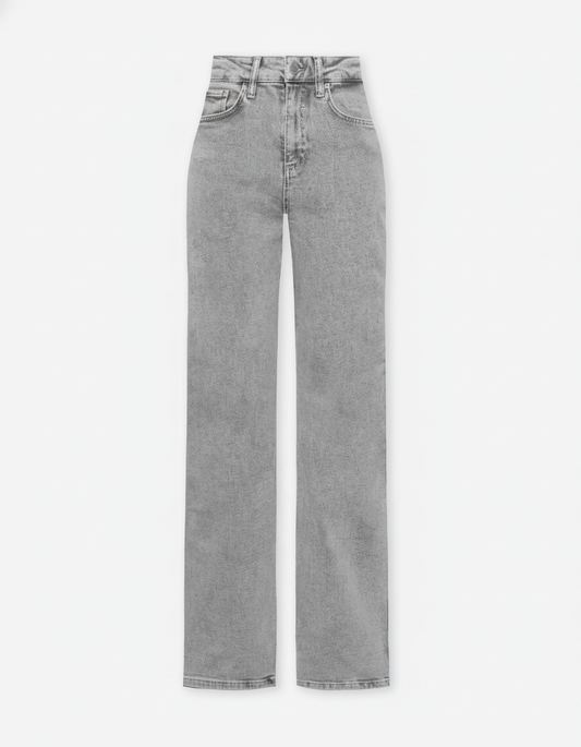 Aitana Vaquero de Corte Acampanado Gris