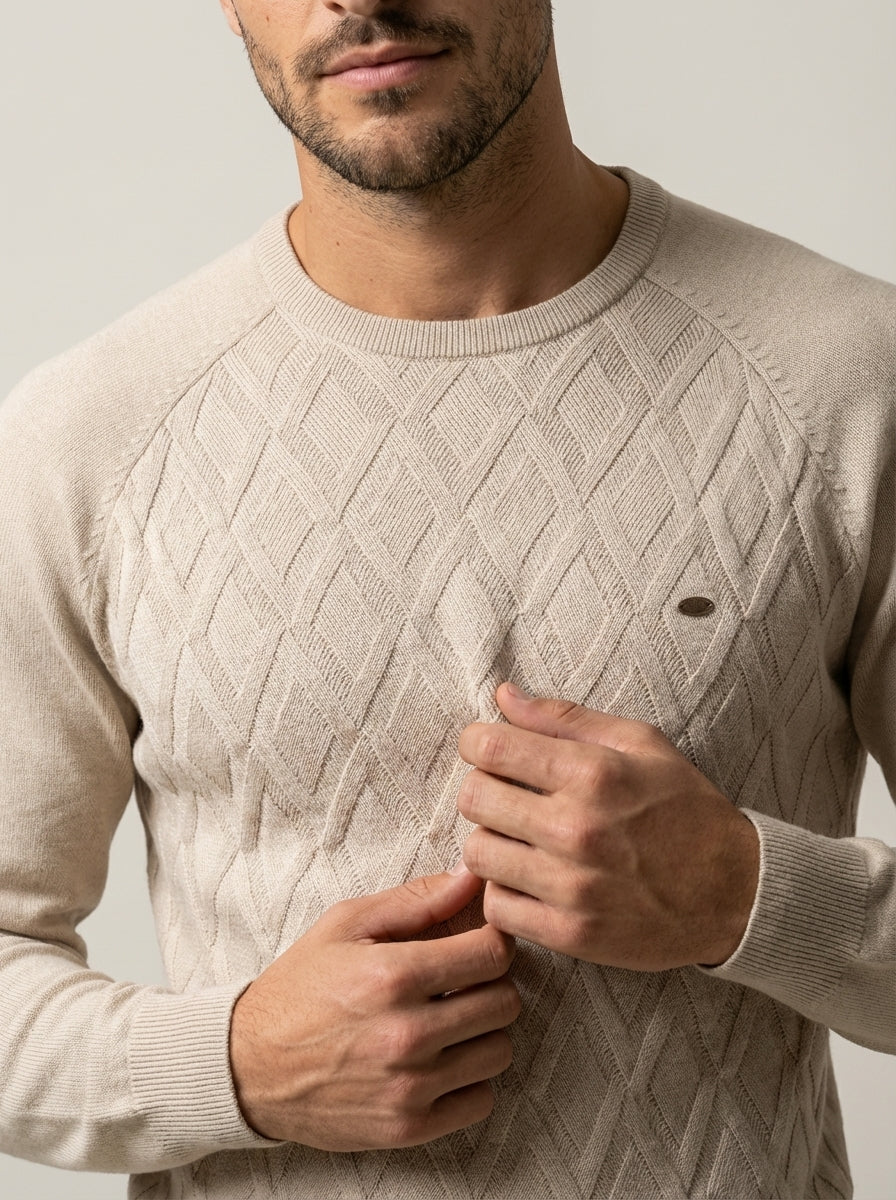 Nico - Suéter Elegante con Diseño de Rombos
