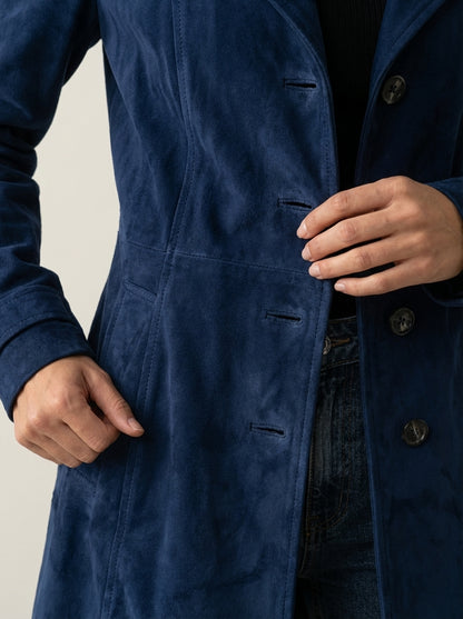 Teresa - Abrigo de Ante Estilo Vintage