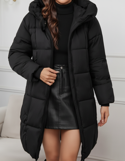 Camilla Abrigo Ligero y Elegante de Invierno con Capucha