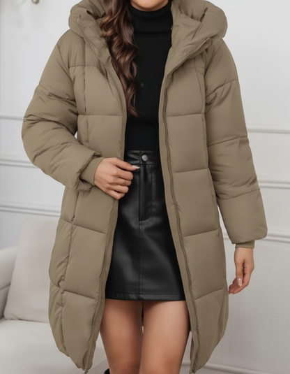 Camilla Abrigo Ligero y Elegante de Invierno con Capucha