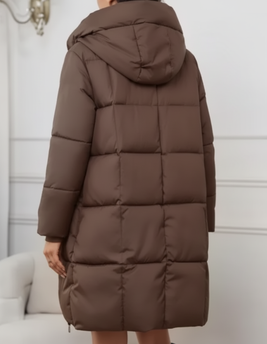 Camilla Abrigo Ligero y Elegante de Invierno con Capucha