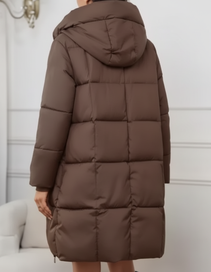 Camilla Abrigo Ligero y Elegante de Invierno con Capucha