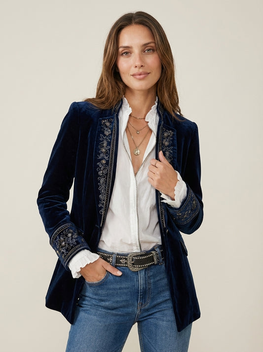 Nuria - Chaqueta Elegante de Terciopelo