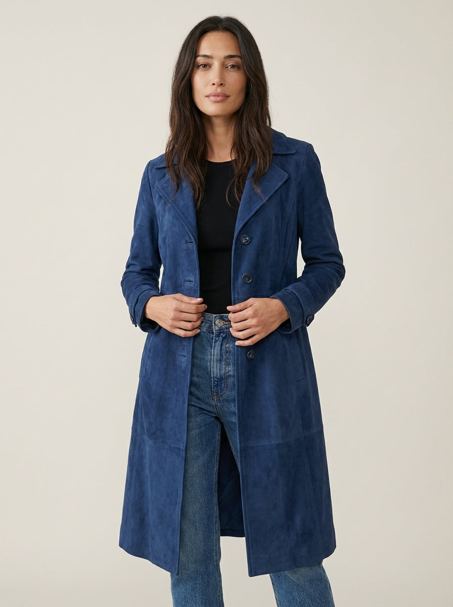 Teresa - Abrigo de Ante Estilo Vintage