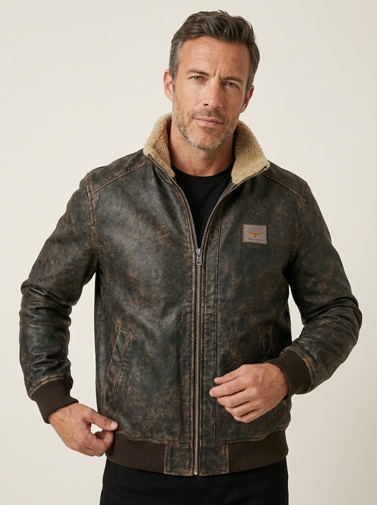 Riccardo - Chaqueta de Invierno Efecto Cuero