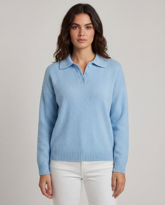 Laura - Jersey de Punto con Cuello Elegante